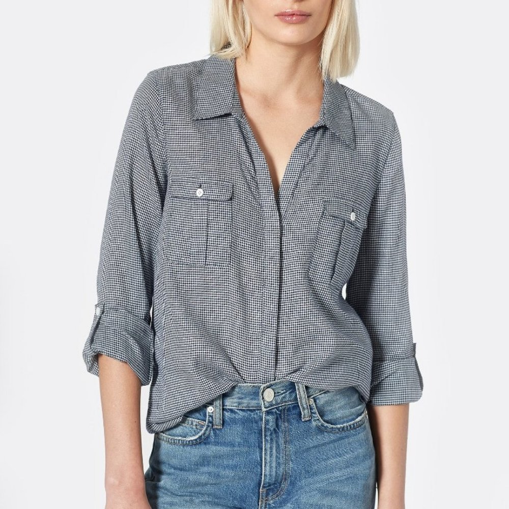 Joie Booker Gingham Shirt Size Medium